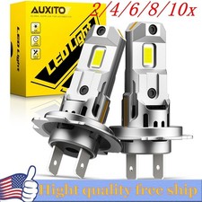 H7 LED Headlight bulb High/Low Beam 6500K Super White Bright Conversion Kit 2/4X