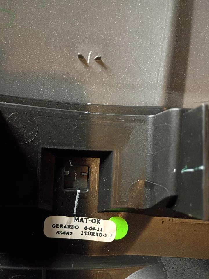 Fiat 500 2012-2015 tablero tablero panel moldura ventilación aire gris Foto 2 de 3