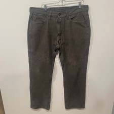 Levis 514 Straight Fit Corduroy Pants Mens 36x30 Charcoal Gray Stretch Trousers