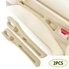 2pcs Beige Car Seat Gap Filler Side Seam Plug Strip Leakproof Filling Strip