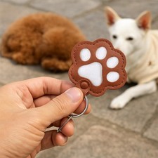 3 Pcs Pet Fur Keepsake Leather Paw Keychain Memorial Gift for Cat Dogs Hair