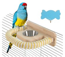 2PCS Parrot Perch 7 inches L x 6.3 W x 2.4 H , Log color