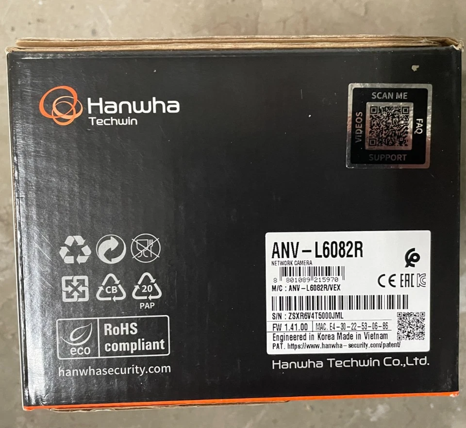 Hanwha Techwin ANV-L6082R 2MP PoE IR IP Dome Full HD Security Camera 3.3~10.3mm - Image 4 of 4