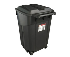 Hyper Tough 45-Gallon Wheeled Heavy-Duty Garbage Can, Black