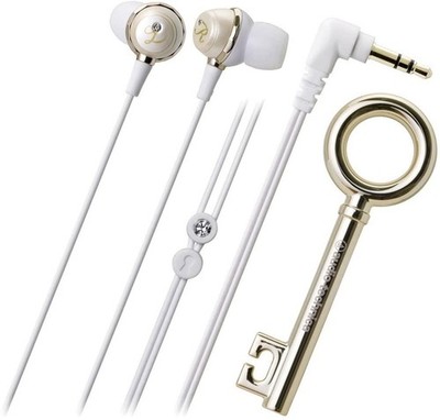 Audio-Technica ATH-CKF500IV kabelgebundene In-Ear-Kopfhörer mit Strass - elfenbeinfarben