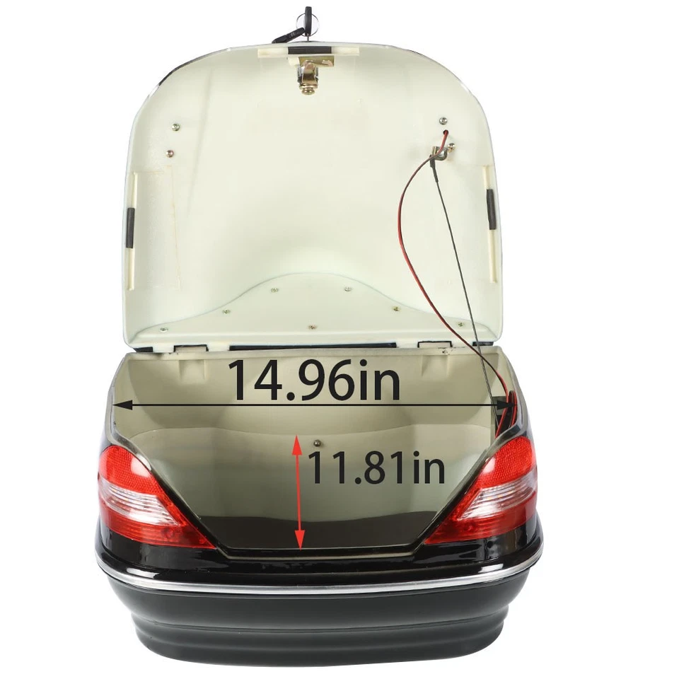 Equipaje maletero 28L con luz trasera para motocicletas más grandes de alta resistencia Foto 2 de 4