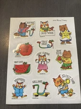vintage 1978 Richard Scarry Good Student Sticker sheet 