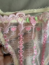 Vintage Rare Playboy Intimates Lace Thong Bottoms/ UK 8/EUR 36/ US S