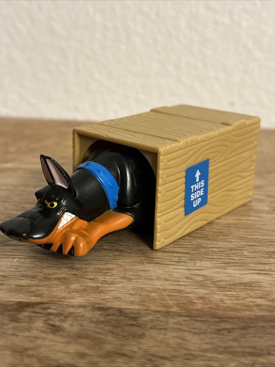 Oliver & Company Desoto Doberman Dog In Crate Burger King Plastic
