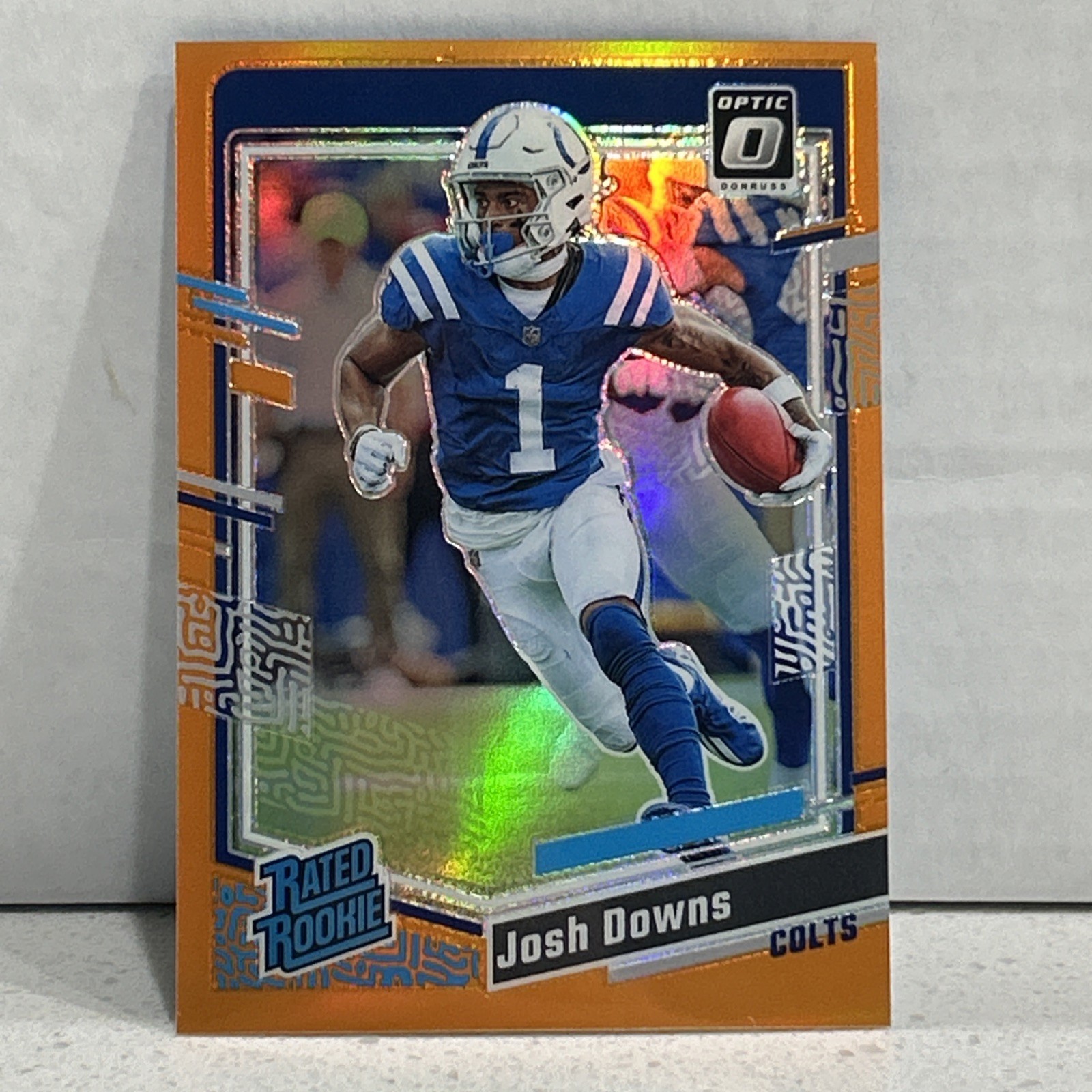 2023 Panini Optic Josh Downs Rated Rookie Orange Prizm /249 #248 RC