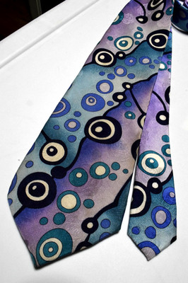 Neck Tie VTG Grateful Dead 80s Space Jam 1st Set Psychedelic Bubbles Silk 56 x 4