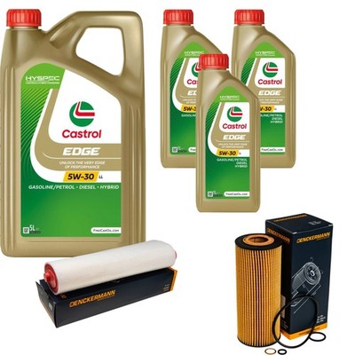Inspektionspaket Castrol EDGE Titanium 5W-30 LL 8L für BMW 5er Touring 525d