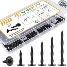 Modified Truss Head Screws Black 160 Pcs 8 410 Stainless Steel Self Tapping