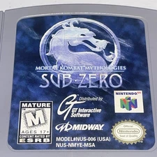 Mortal Kombat Mythologies: Sub-Zero (N64) Authentic! Cart Only! Tested! Works
