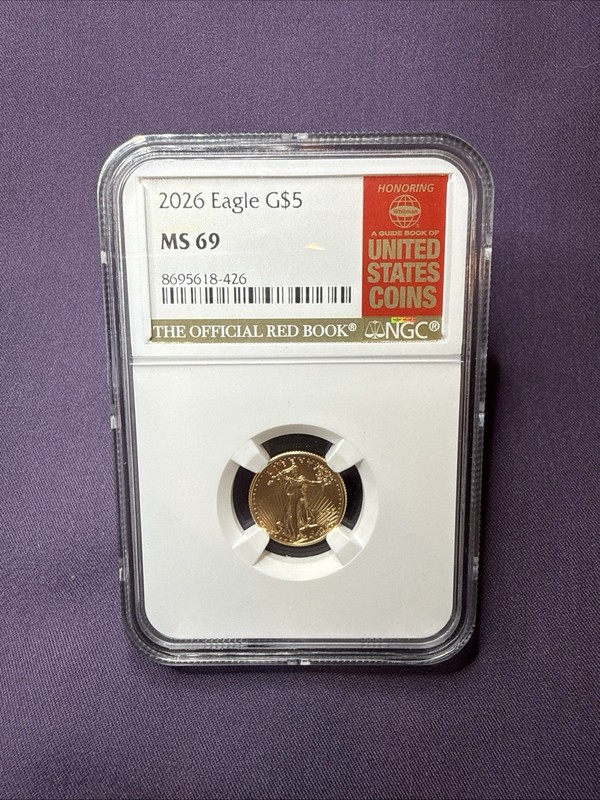 Gold 2026 Eagle G$5 MS 69 Ngc - 1/10th Oz (United States Coin)