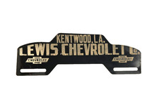 Vintage 1940s Or 50s License Plate Topper Lewis Chevrolet Co. Kentwood La