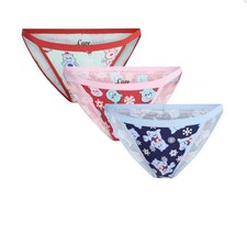Women's Care Bears Christmas Bikini Panties, 3-Pack, size XL 16-18 