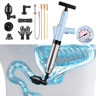 #ad Toilet Plunger High Pressure Toilet Plunger Toilet Auger Air with Real Time ... $38.76