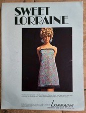 1968 Women's Blue Sweet Lorraine Antron Nylon floral lace trim slip vintage ad