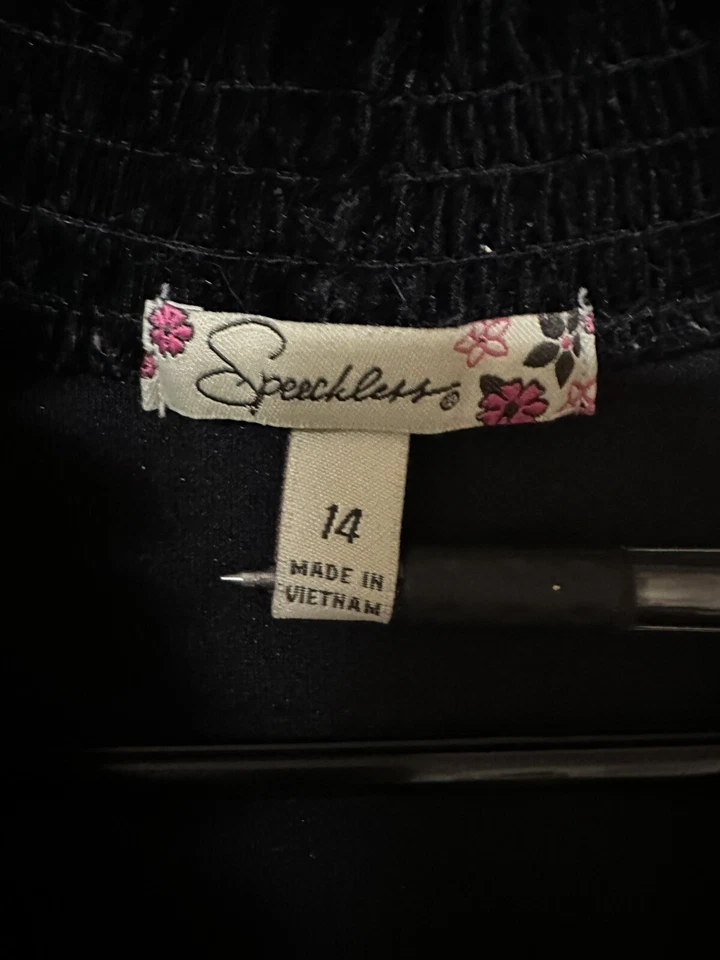 VESTIDO DE FIESTA MANGA CORTA ROJO Y NEGRO SPEECHLESS NIÑAS TALLA 14, FESTIVO FESTIVO Foto 3 de 4