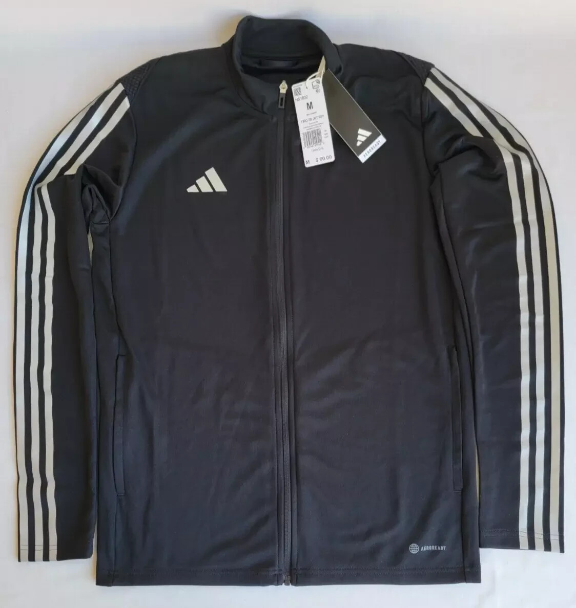 Mens Size M Medium Black Adidas Tiro REFLECTIVE TR Referee Soccer Jacket  HS1032