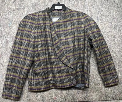 Vintage Michi Moon For Sanyo Womens Blazer Jacket Wool Size 6