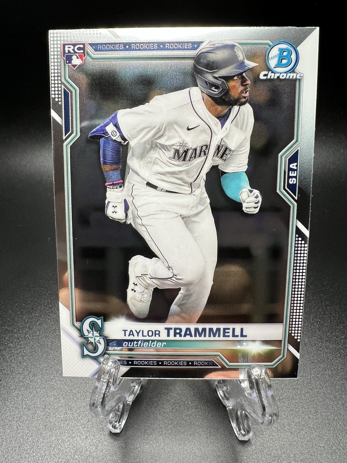 2021 Bowman Chrome #61 Taylor Trammell Rookie Seattle Mariners