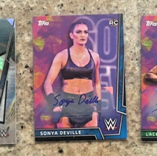 2018 Topps WWE Women's Division SONYA DEVILLE Autograph Rookie card #24/25