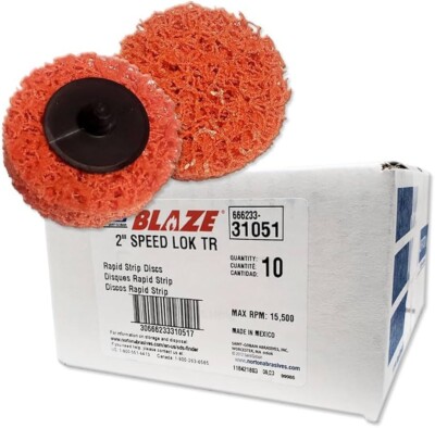 Norton 31051 Bear Tex Blaze Rapid Strip Quick Change Grinding Disc 2 in (10/Box)