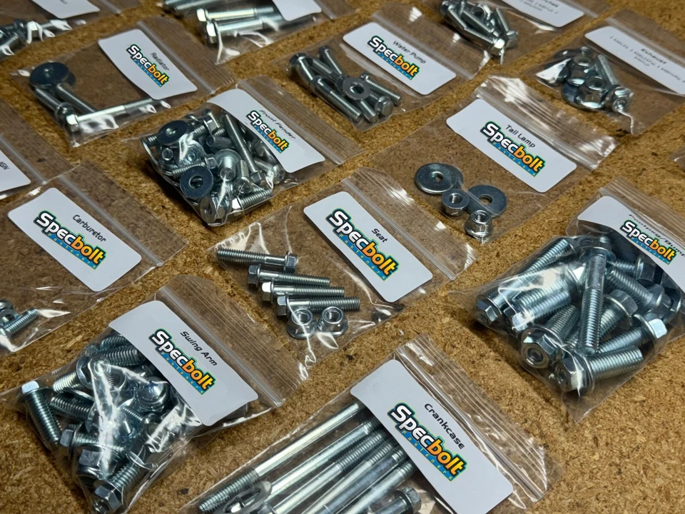 LT250R 1990 kit de pernos de restauración Suzuki Quadracer carrocería del motor rueda OEM zinc Foto 4 de 4