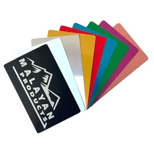 50 PACK Anodized Aluminum Business Blank Cards Laser Engraving, Laserable Metal