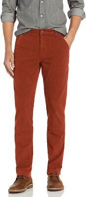 Herren Slim-Fit Carpenter Hose in Rostrot - Größe 31W x 34L