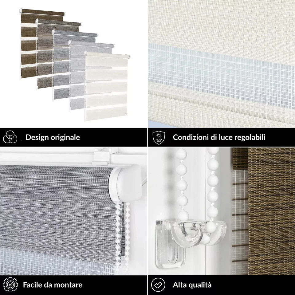 Tenda a Rullo Giorno e Notte senza Foratura Oscurante Dopprio Strato ROLLMAXXX® - Immagine 4 di 4