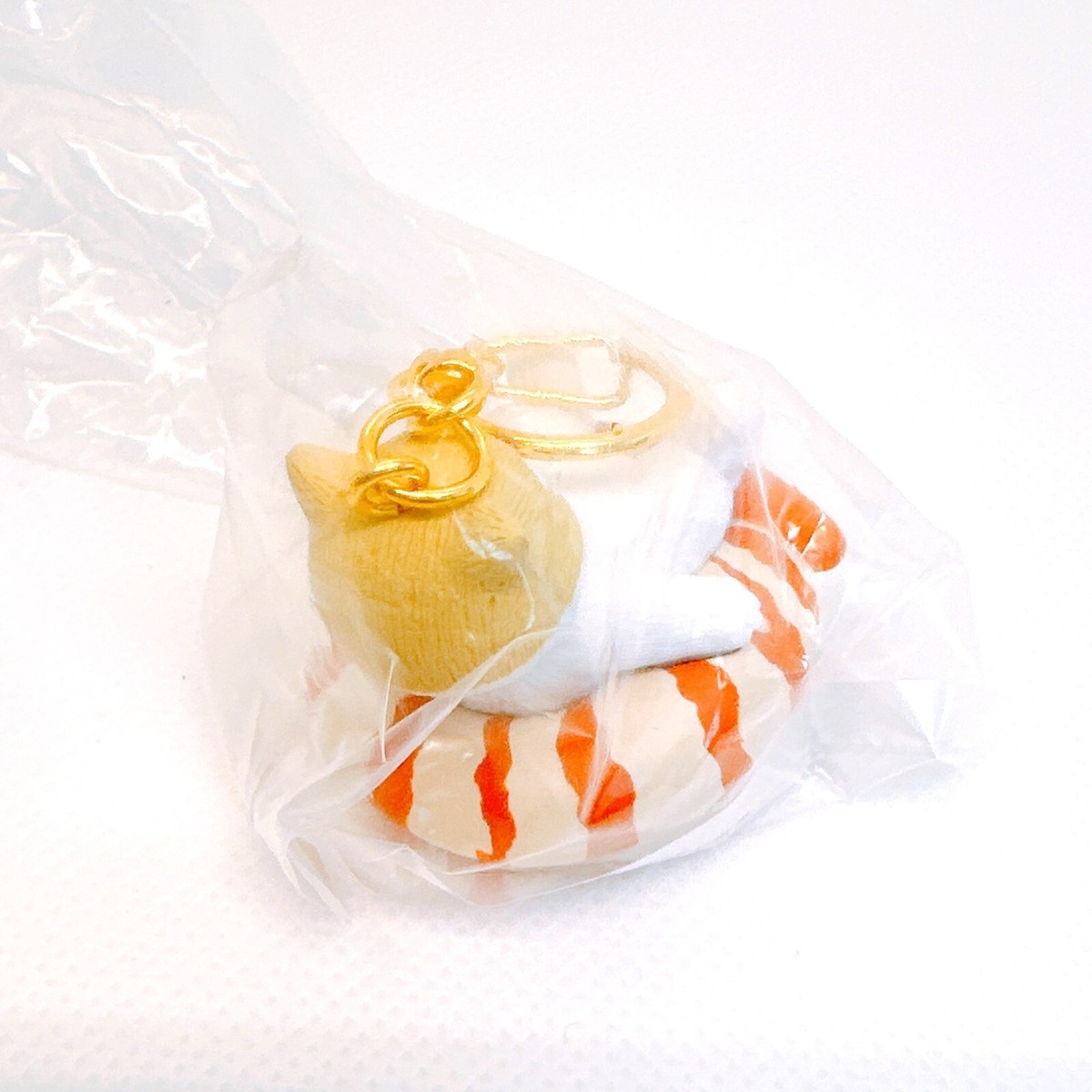 Set of 5 Mofusand Ebi Nyan Shrimp Cat Figure Keychain Ring Kitan