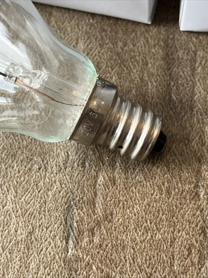 LOT OF 6 Unbranded GLOBE LIGHT BULB BULBS CLEAR CANDELABRA E12 120v 60w CA65 - Image 3 of 4