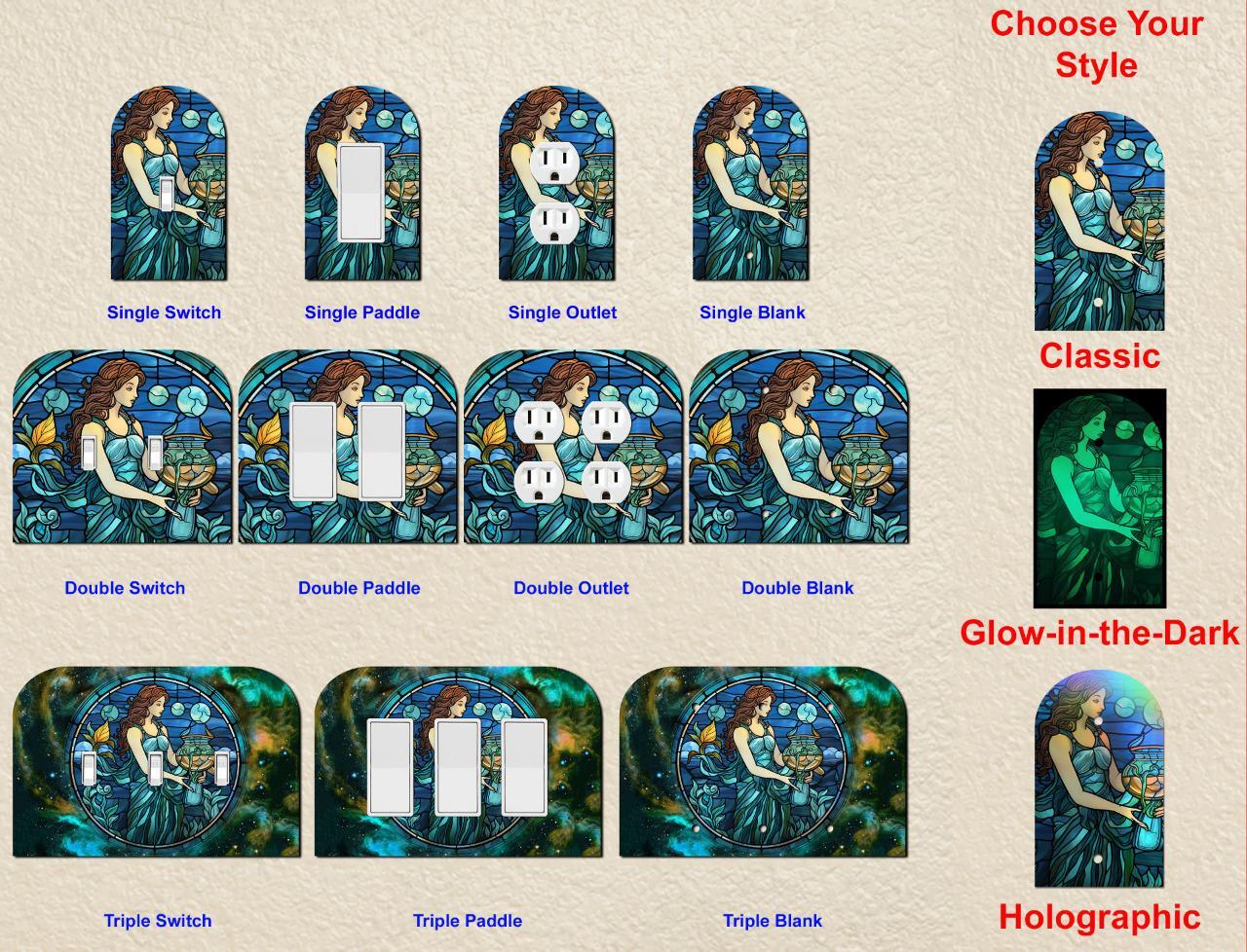 Off The Wall Plates - AQUARIUS ZODIAC Switch - Cover - Paddle Wallplate