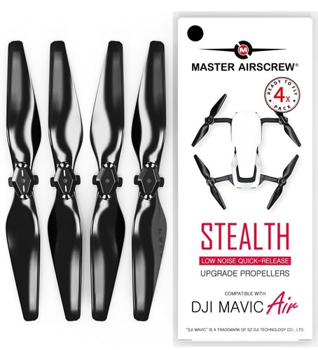 Eliche Master Airscrew Stealth per DJI Mavic Air - Nero, 4 pezzi - Foto 12 di 12