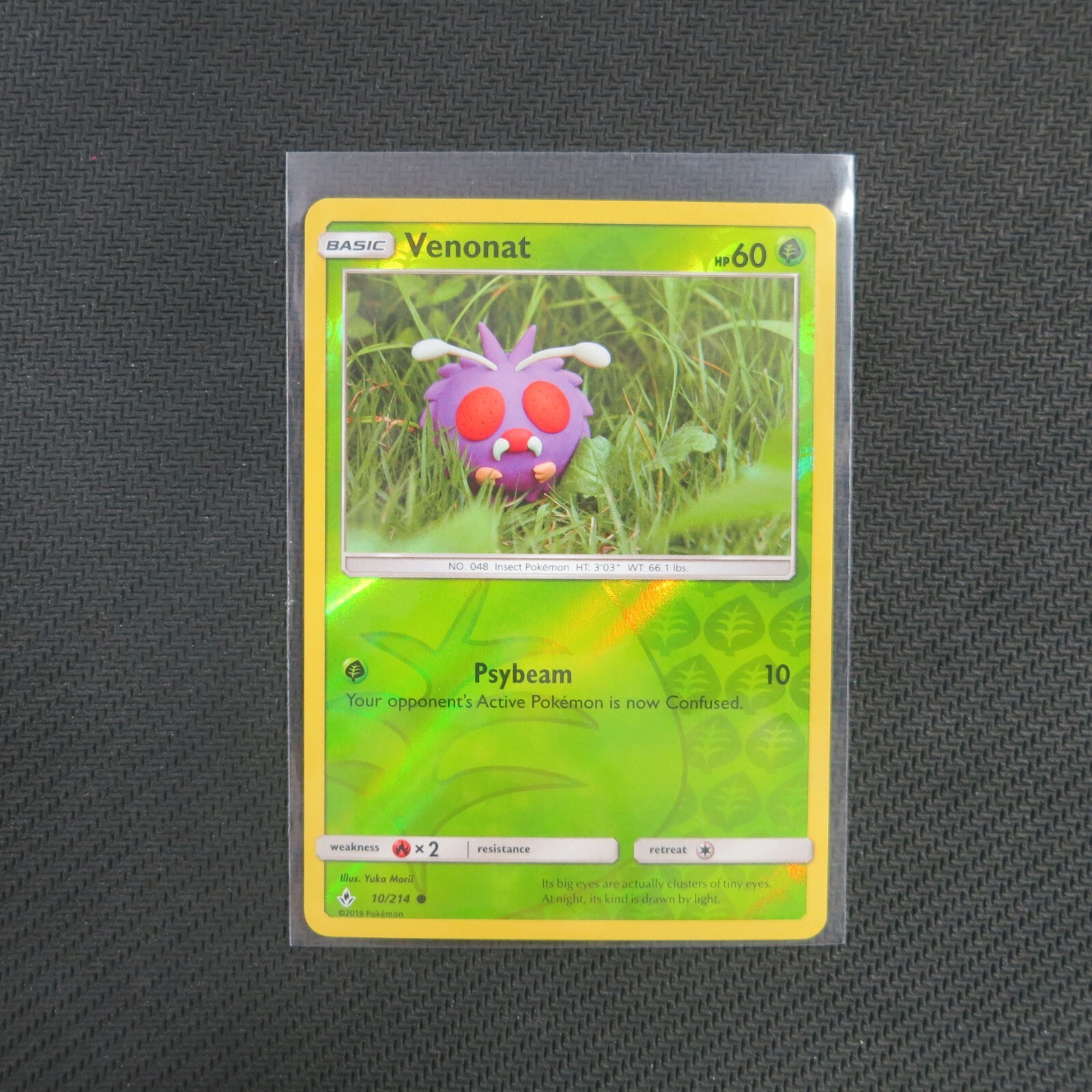 Venonat 10/214 Reverse Holo Pokemon Card TCG Unbroken Bonds NM