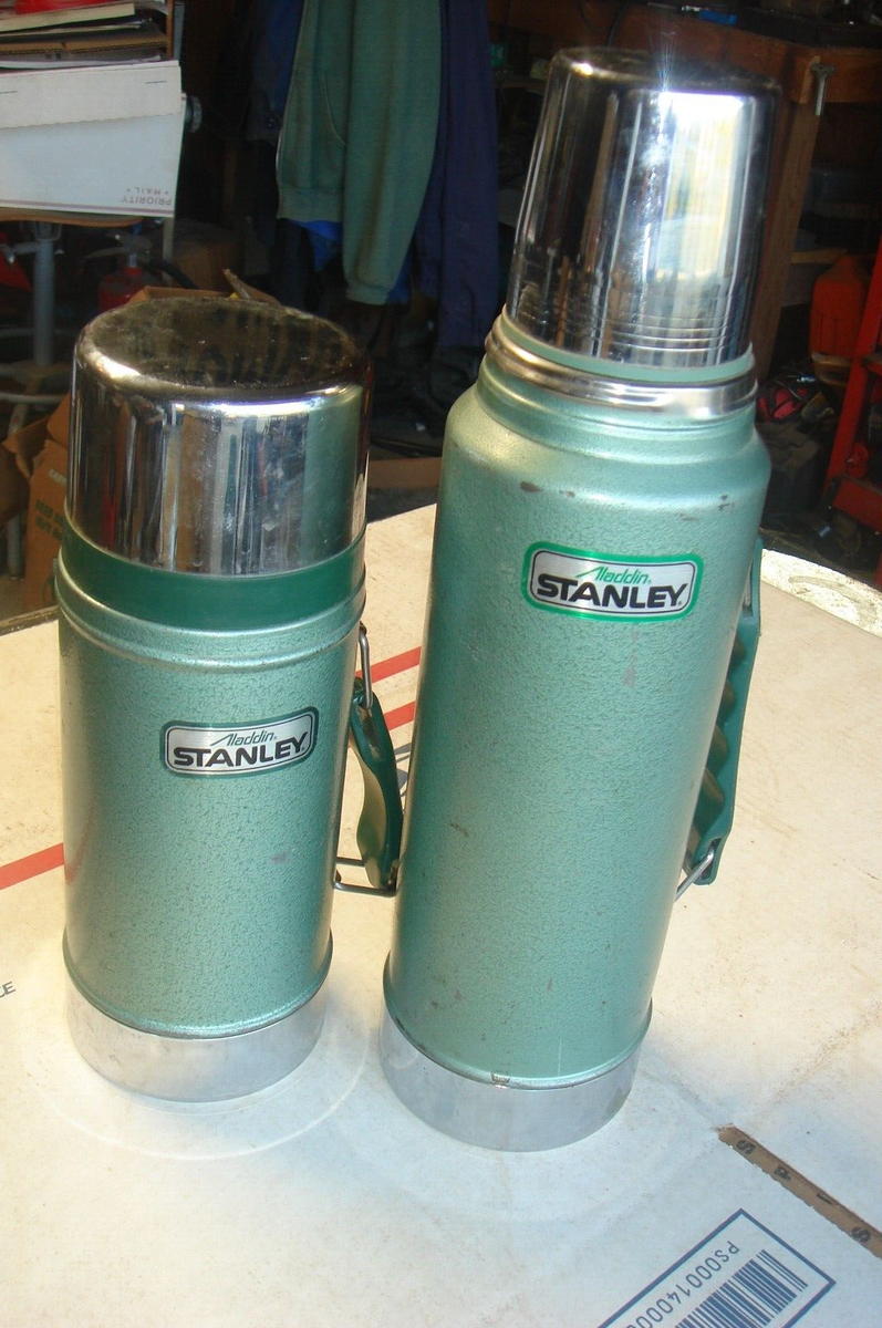 2 Vintage Aladdin Stanley Thermos Wide Mouth A-1350B 24 oz & A