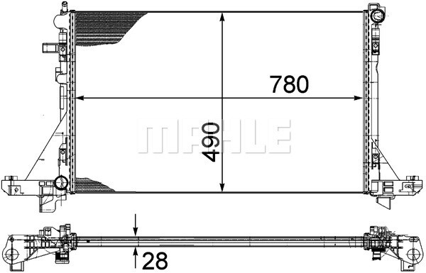 CR 1770 000P MAHLE Radiator, engine cooling for NISSAN,OPEL,RENAULT,VAUXHALL