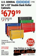 Harbor Freight 44 13 Drawer U S General Industrial Roll Tool Box