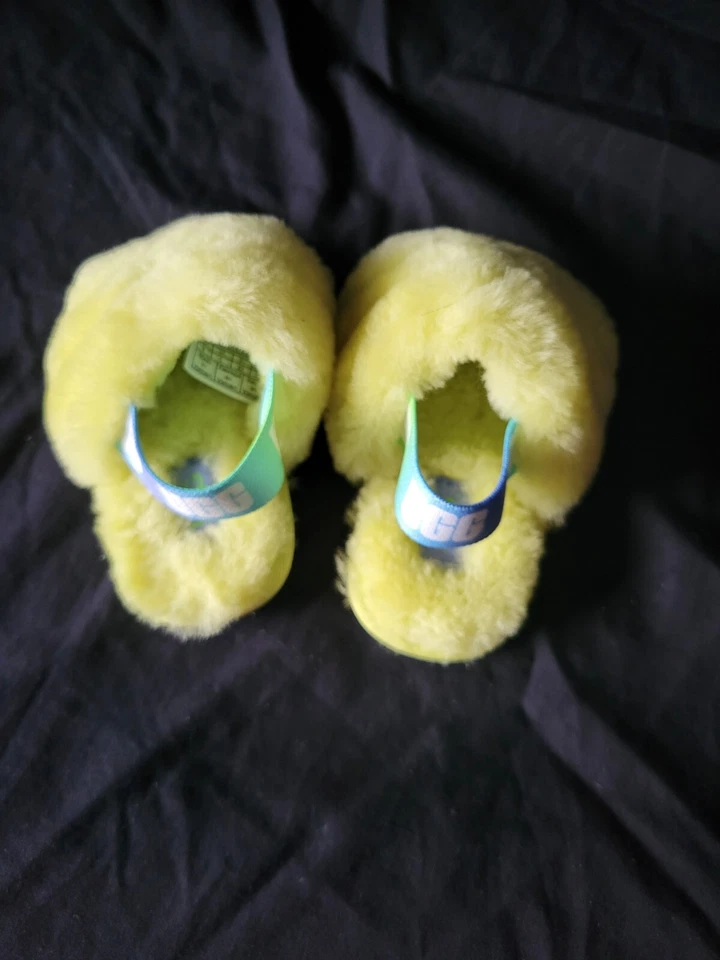 Fluff Yeah Slide Sandals Lime Green Infant Size 9 (NWOB) - Image 4 of 4