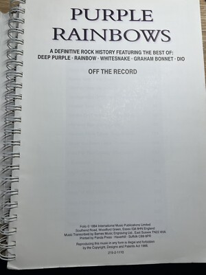 Off the Record: Purple Rainbows - Deep Purple Dio Rainbow