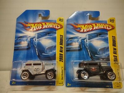 Hot Wheels 2008 new models Bad Mudder 2 lot of 2 different color variations A73 