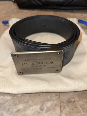 LV Louis Vuitton Damier Neo Inventeur 40MM M9234 PVC x Metal Size 95/38 Men  Belt