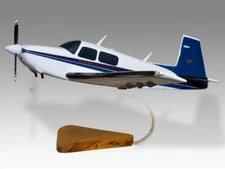 Mooney M20J Desk Wood Airplane New Model Small Scale 1/32