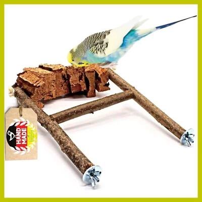 VOGELGALERIA Wellensittich Spielzeug Vogelspielzeug Nymphensittich Käfigzubehör Kork Holz