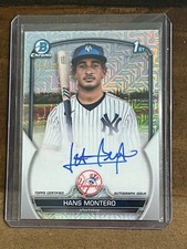 HANS MONTERO AUTO 1st 2023 Bowman Chrome HTA MOJO REFRACTOR #/150 Yankees RC