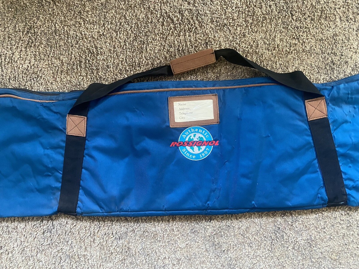 ROSSIGNOL Double Ski Bag Rare Embroidery Logo Faux Leather
