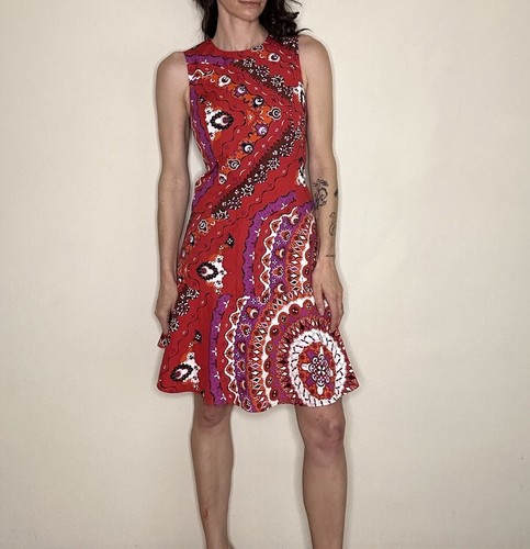 Emilio Pucci Printed Cotton Fit & Flare Dress S